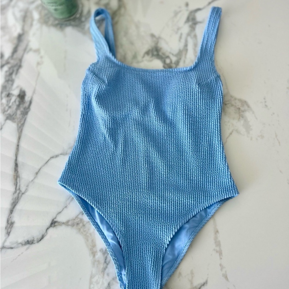 H&M Light Blue One Piece Swimsuit